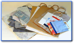 Photograph of a small selection of paper bags we produce